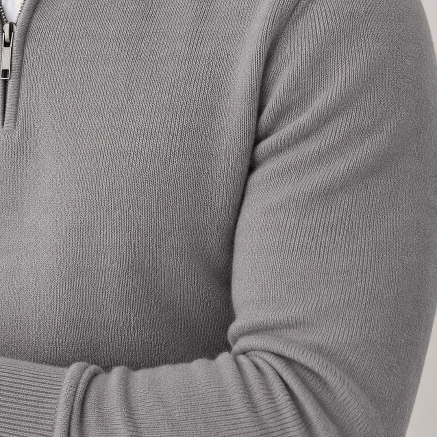 Monvaline | Men's Quarter Zip Premium Lightweight Jumper