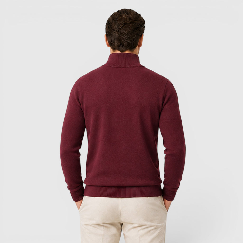 Monvaline | Men's Quarter Zip Premium Lightweight Jumper