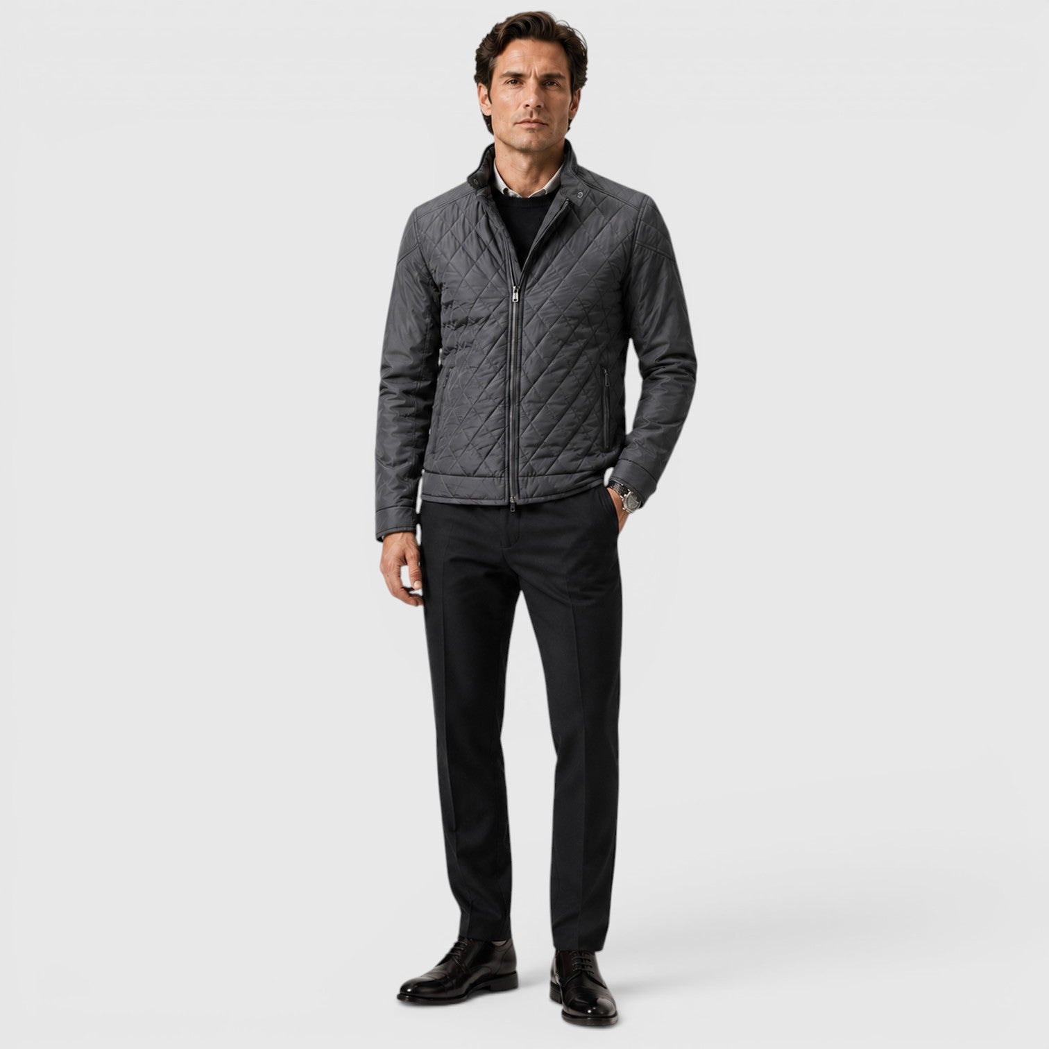 Monvaline | Men's Quilted Jacket for Lightweight Travel Casual Outerwear