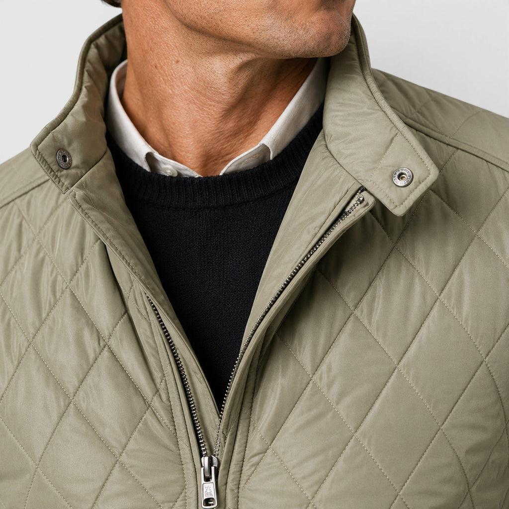 Monvaline | Men's Quilted Jacket for Lightweight Travel Casual Outerwear