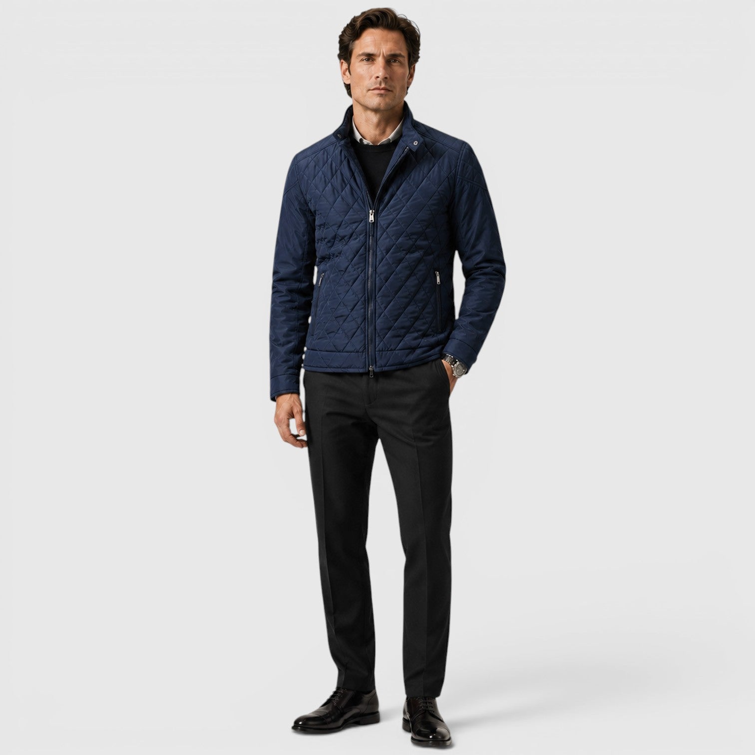 Monvaline | Men's Quilted Jacket for Lightweight Travel Casual Outerwear