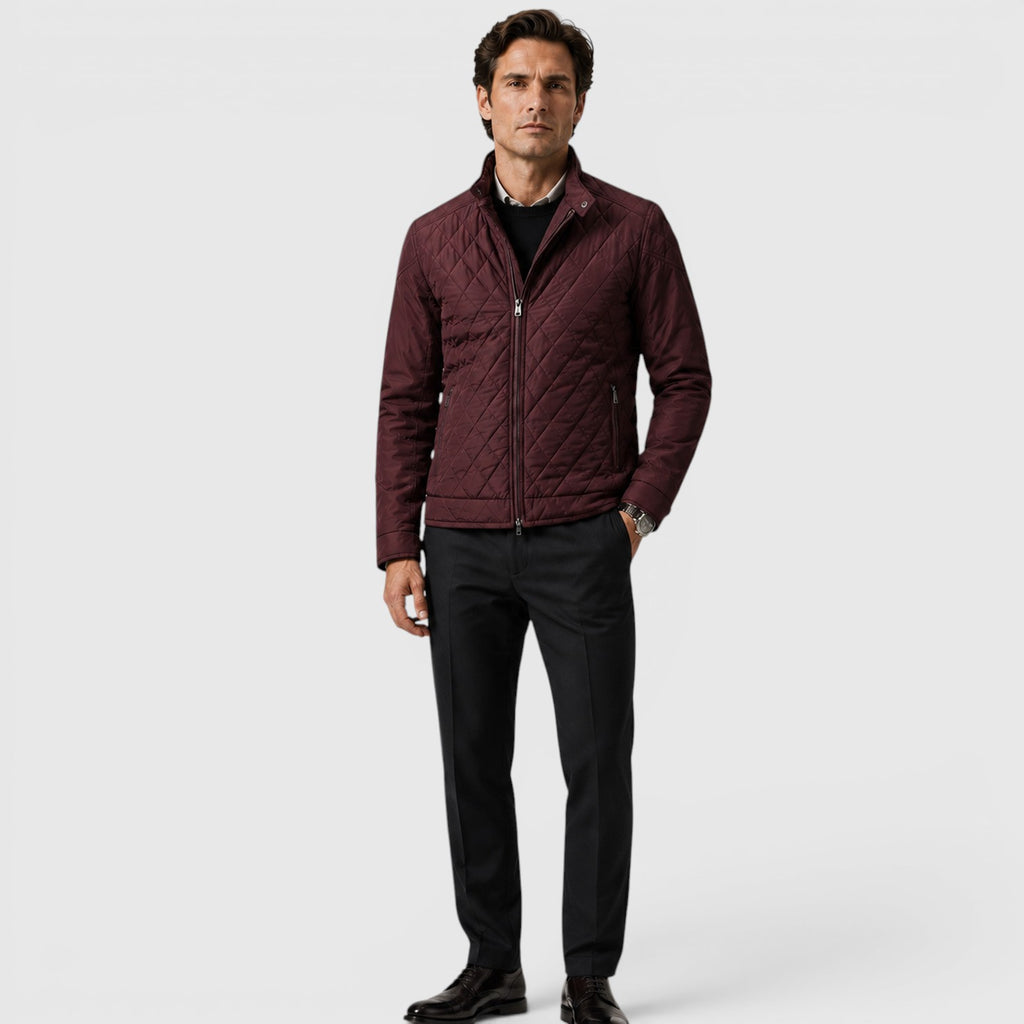 Monvaline | Men's Quilted Jacket for Lightweight Travel Casual Outerwear