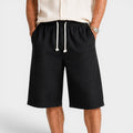 Monvaline | Men's Ramie Linen Cropped Pants Lightweight Casual Summer Wear