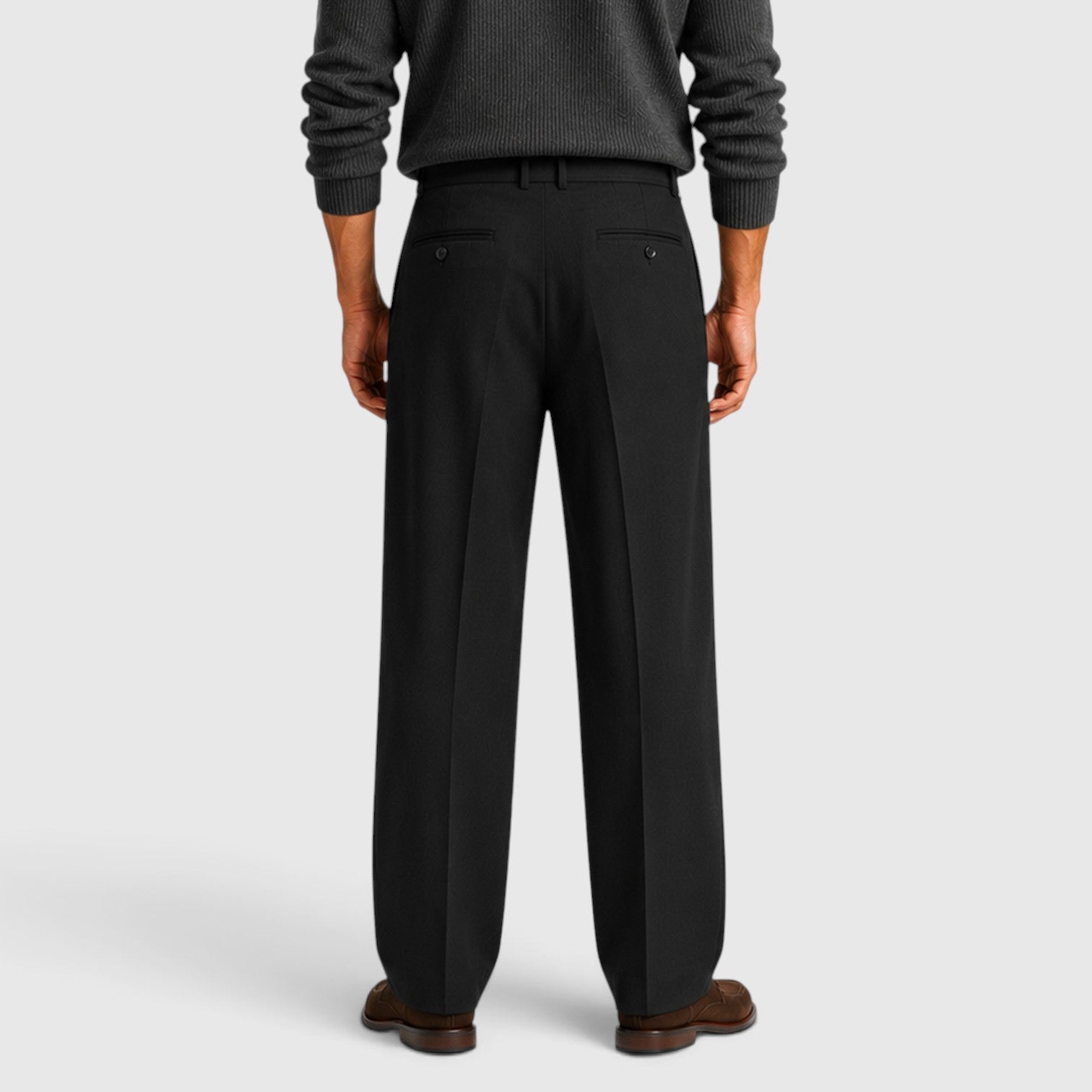 Monvaline | Men's Relaxed Wide Leg Pants for Casual Everyday Wear