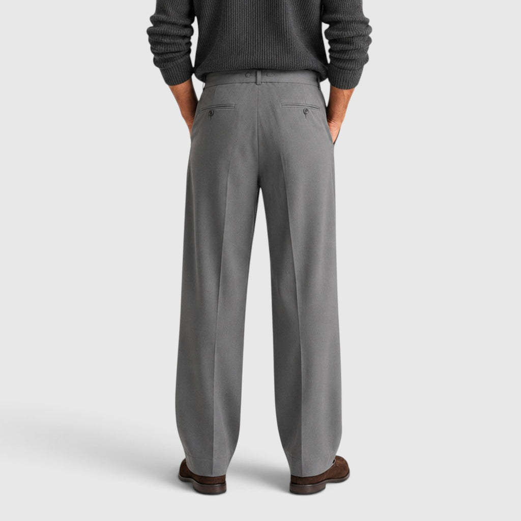 Monvaline | Men's Relaxed Wide Leg Pants for Casual Everyday Wear