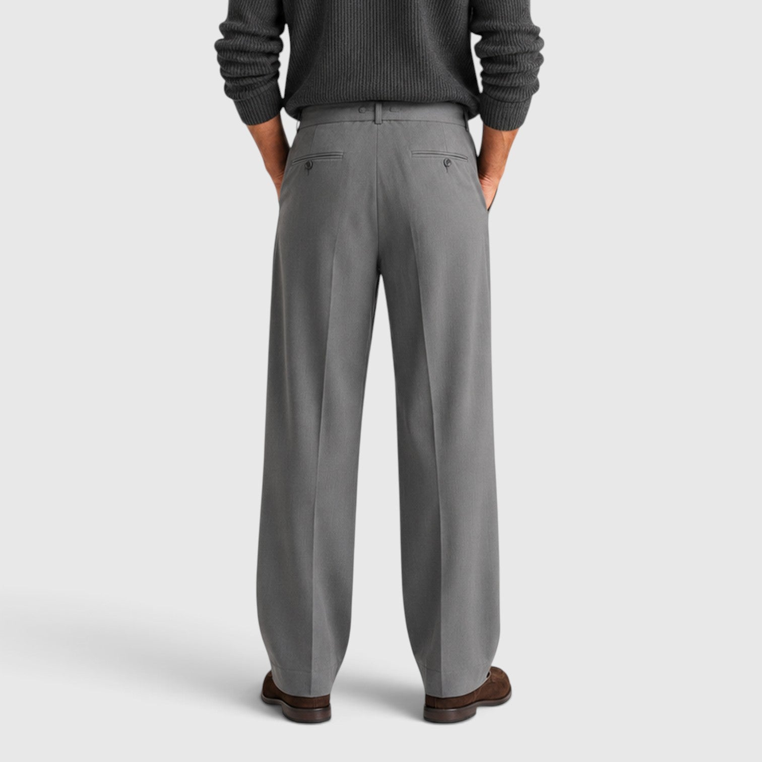 Monvaline | Men's Relaxed Wide Leg Pants for Casual Everyday Wear
