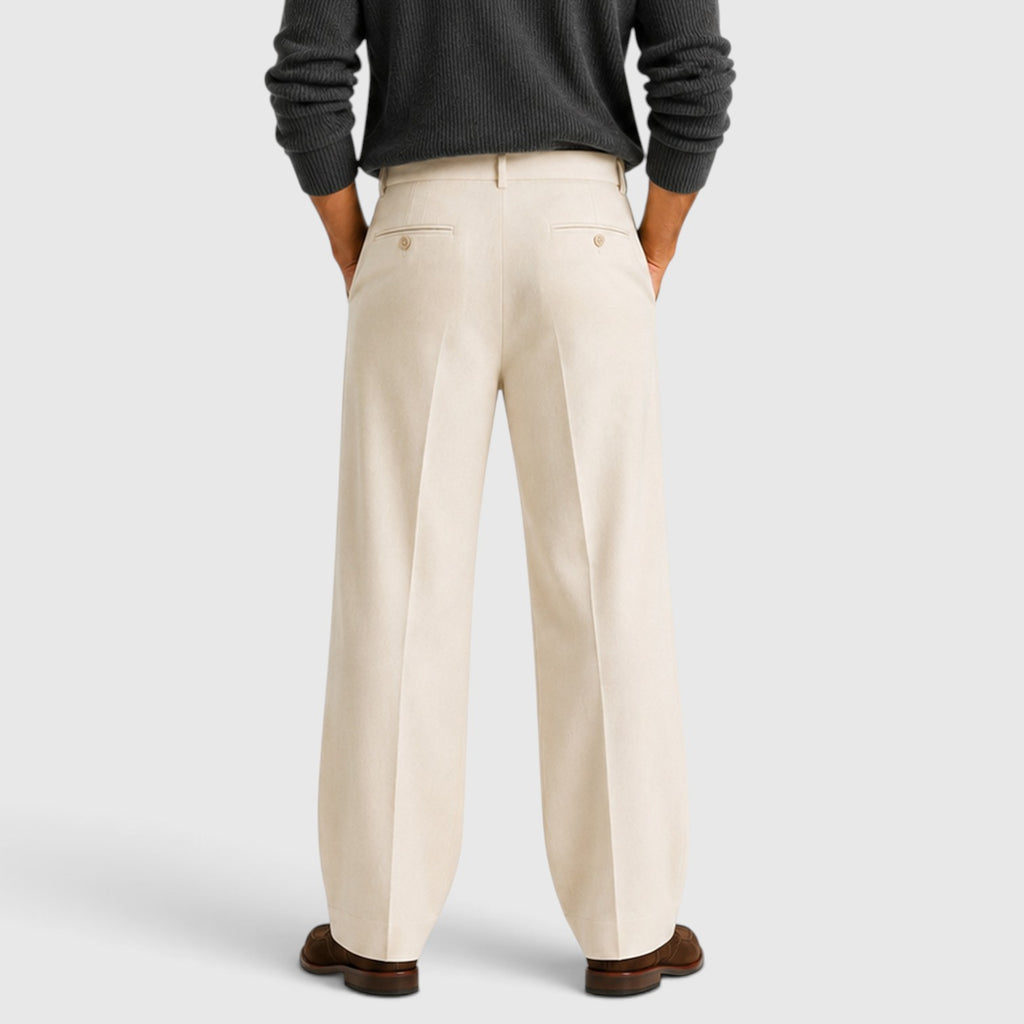 Monvaline | Men's Relaxed Wide Leg Pants for Casual Everyday Wear