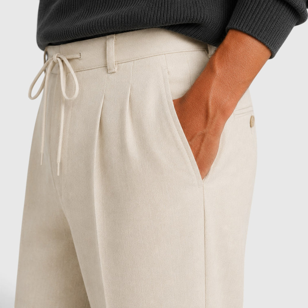 Monvaline | Men's Relaxed Wide Leg Pants for Casual Everyday Wear