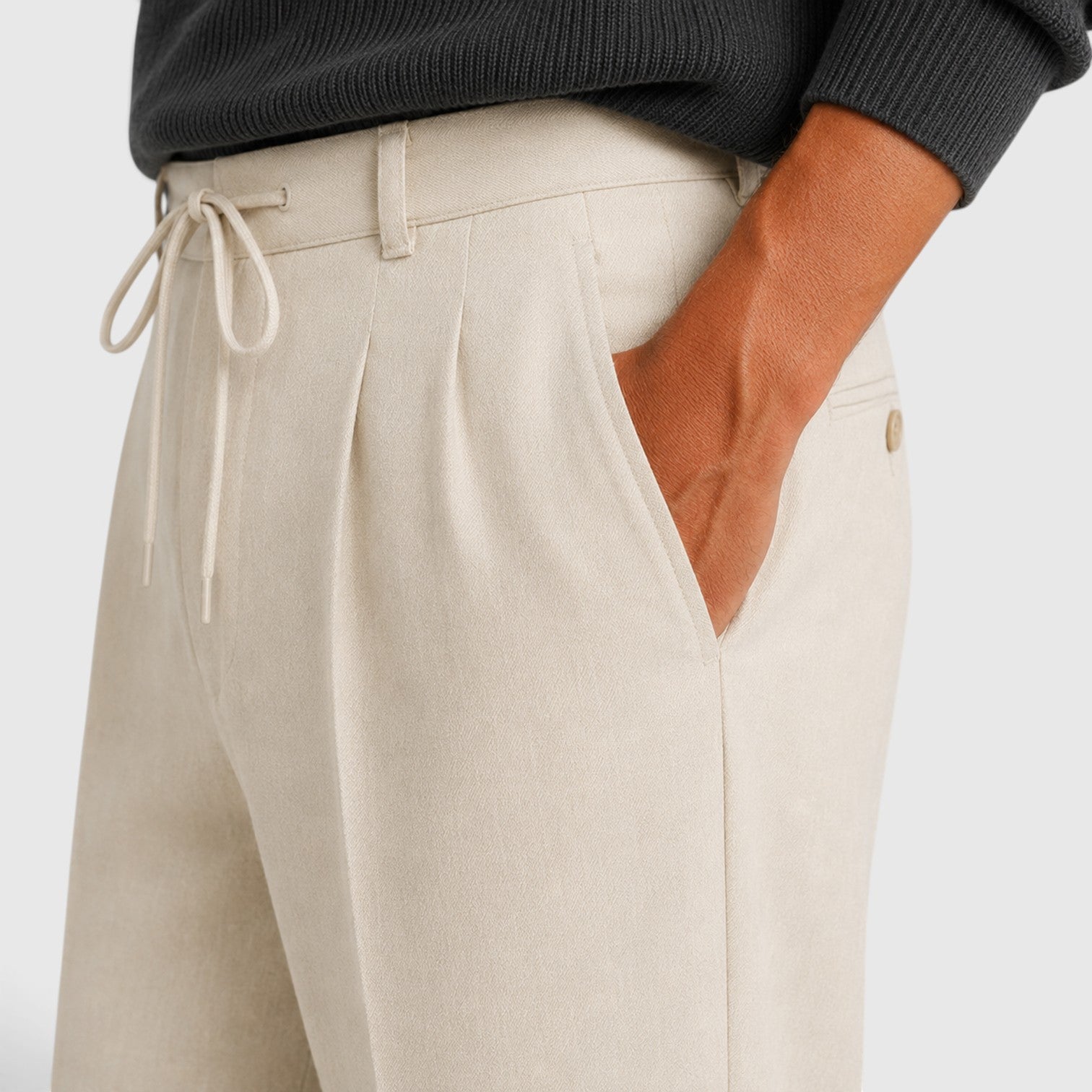 Monvaline | Men's Relaxed Wide Leg Pants for Casual Everyday Wear