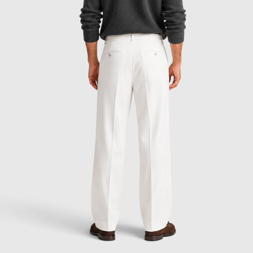 Monvaline | Men's Relaxed Wide Leg Pants for Casual Everyday Wear