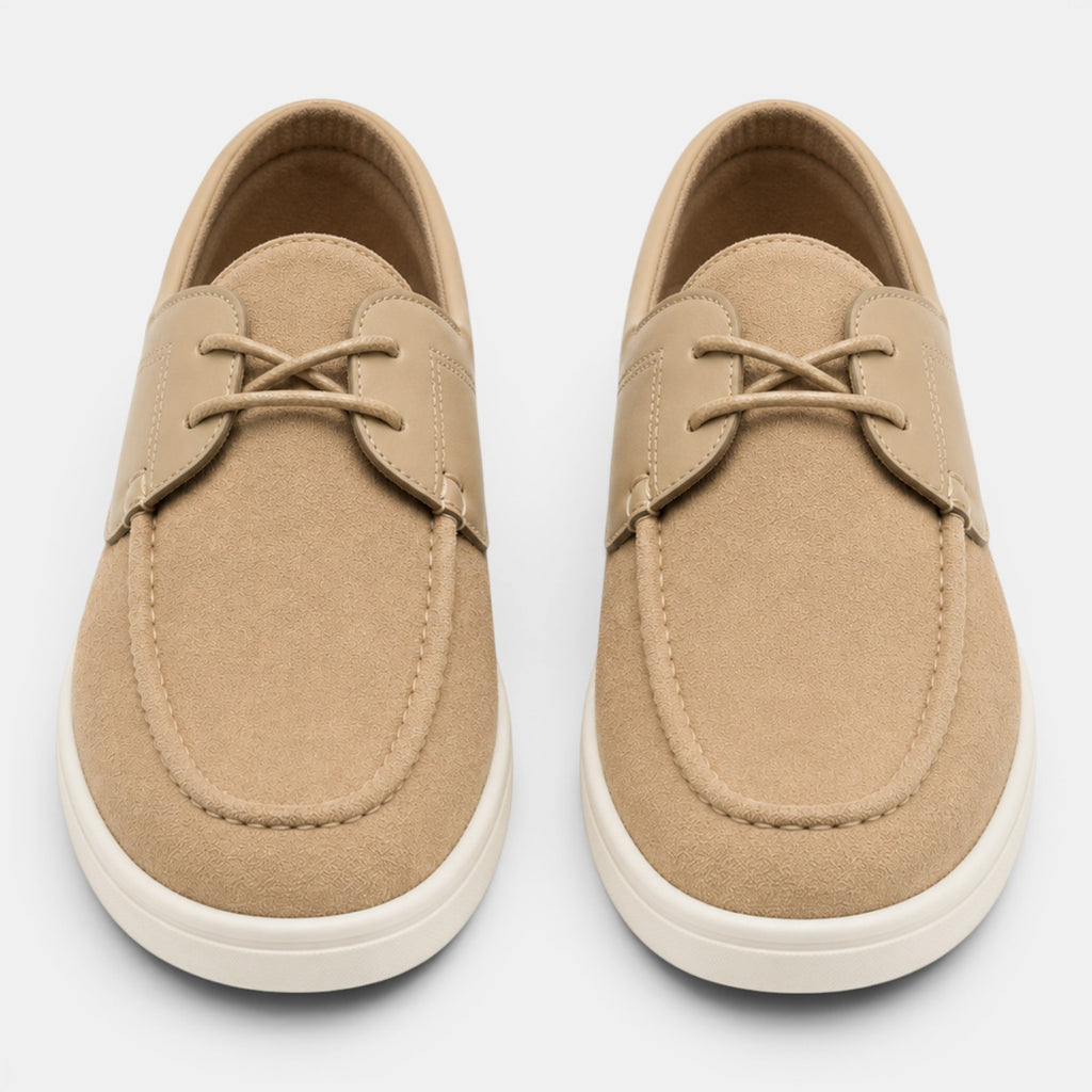 Monvaline | Men's Round Toe PU Loafers Comfortable Everyday Walking Shoes