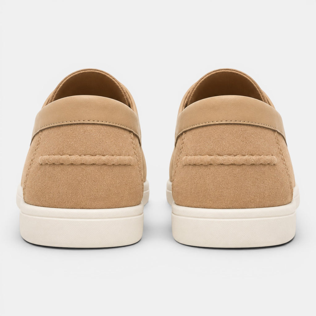 Monvaline | Men's Round Toe PU Loafers Comfortable Everyday Walking Shoes