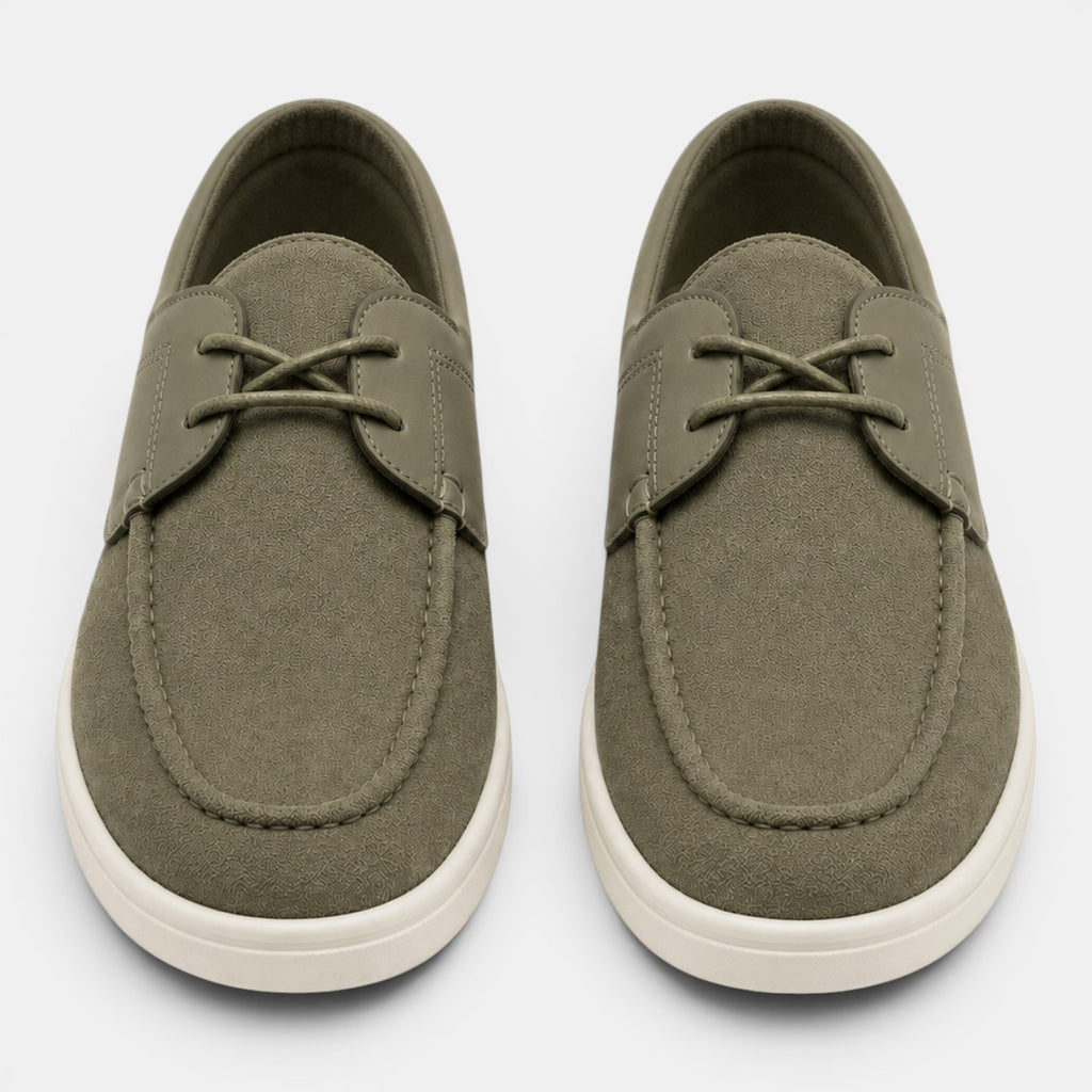 Monvaline | Men's Round Toe PU Loafers Comfortable Everyday Walking Shoes