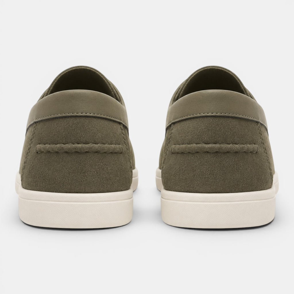 Monvaline | Men's Round Toe PU Loafers Comfortable Everyday Walking Shoes