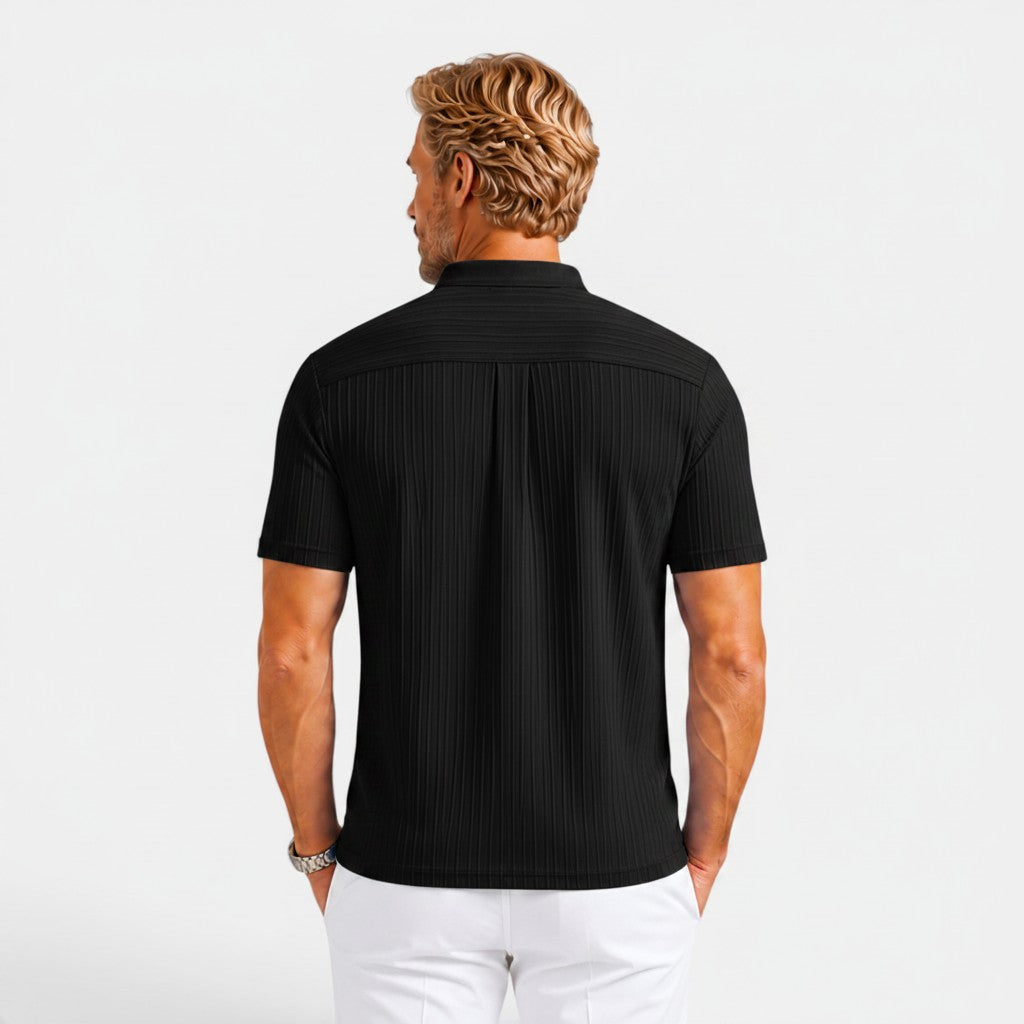 Monvaline | Men's Short Sleeve Polo Shirt Lightweight Loose Fit Casual Style