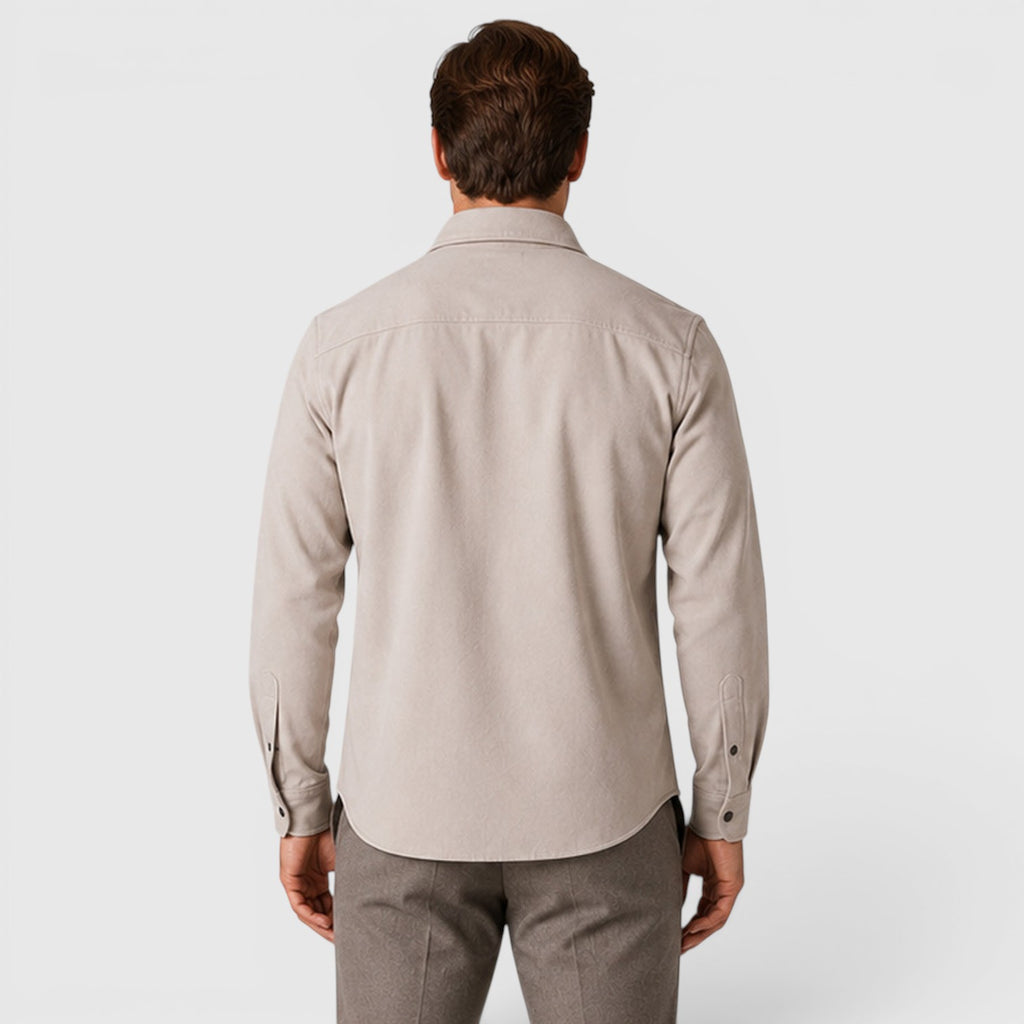 Monvaline | Men's Slim Fit Cotton Overshirt Long Sleeve Casual Wear