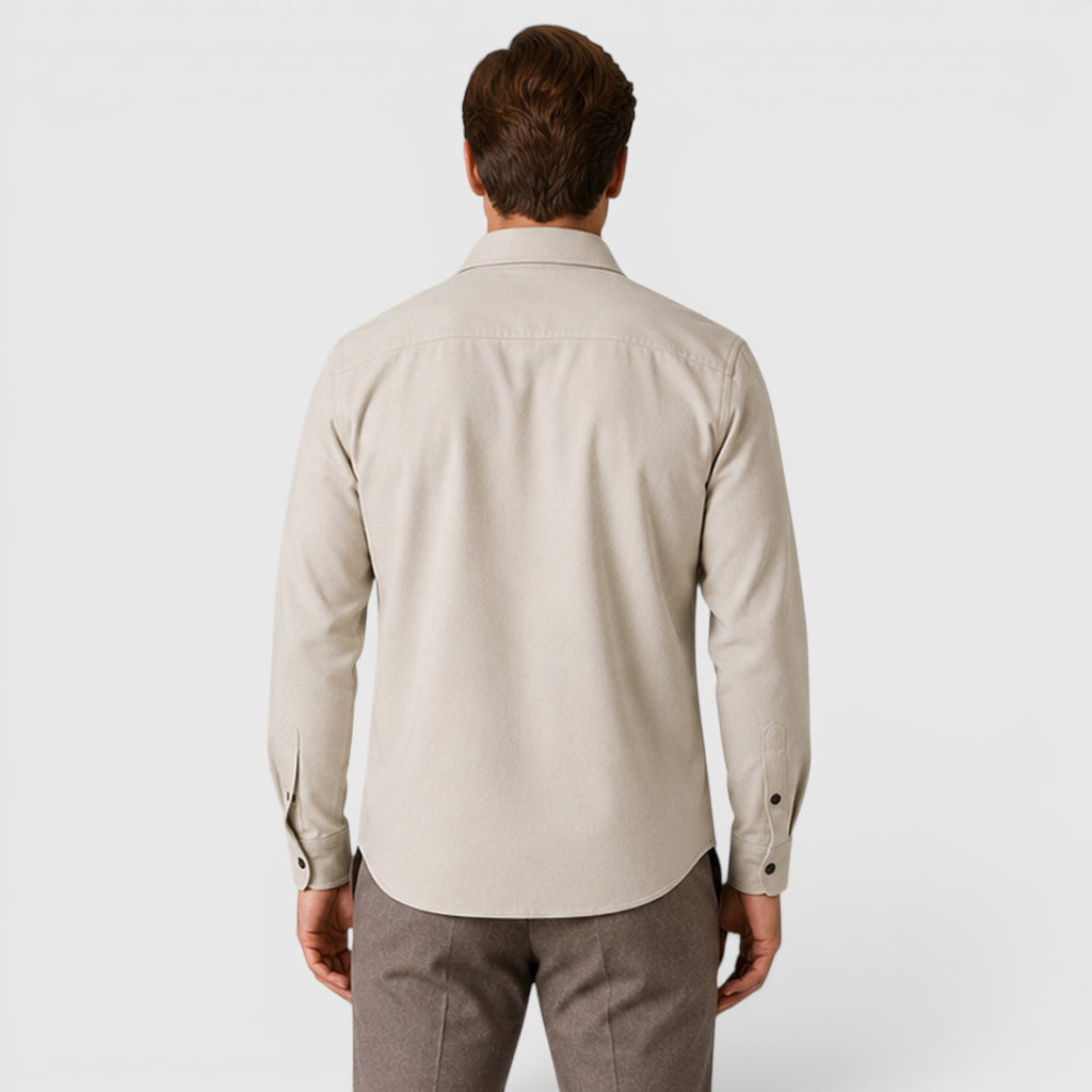 Monvaline | Men's Slim Fit Cotton Overshirt Long Sleeve Casual Wear