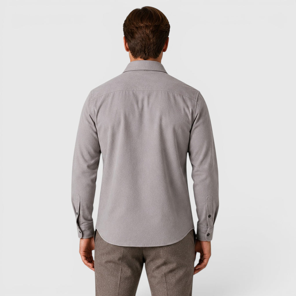 Monvaline | Men's Slim Fit Cotton Overshirt Long Sleeve Casual Wear