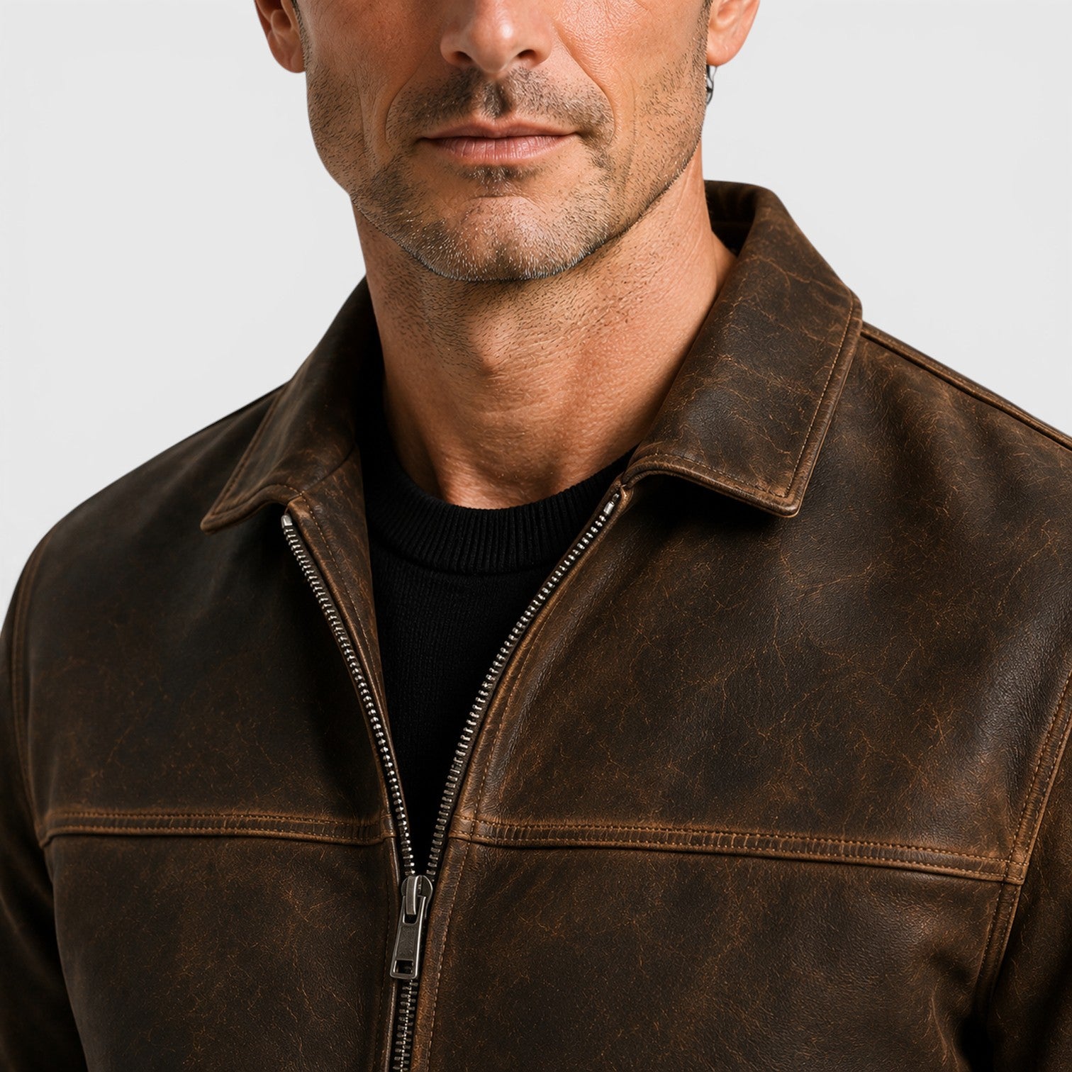 Monvaline | Men's Slim Fit Smart Casual Suede Trucker Jacket