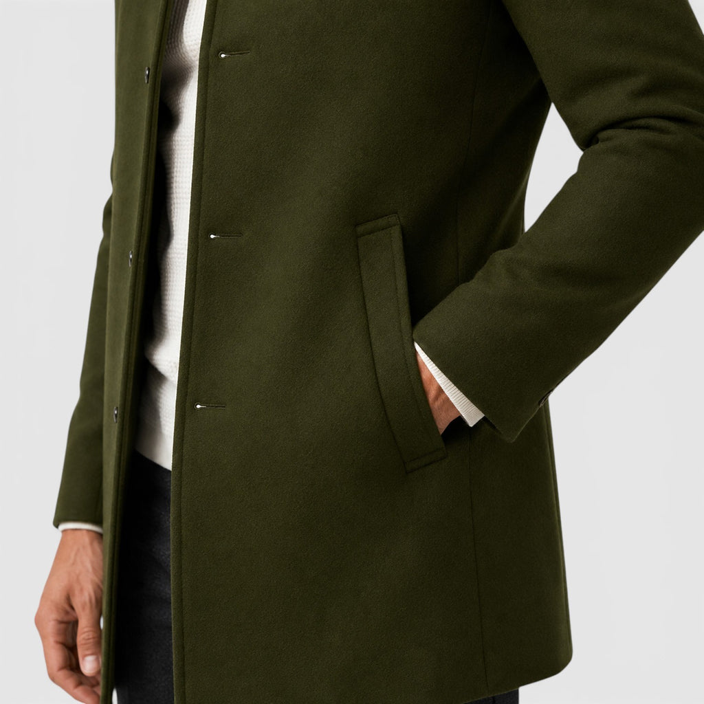 Monvaline | Men's Slim Fit Timeless Smart Casual Overcoat