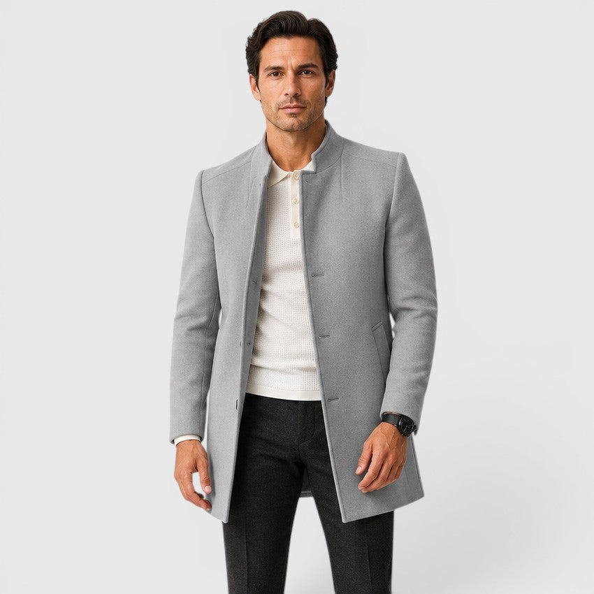 Monvaline | Men's Slim Fit Timeless Smart Casual Overcoat