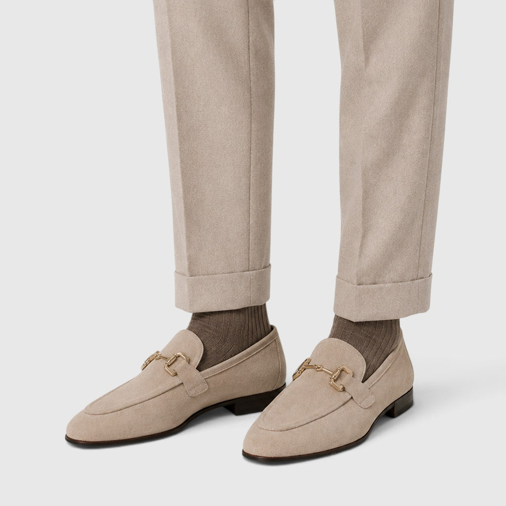 Monvaline | Men's Slip On Loafers with Suede Look Upper for Everyday Comfort