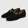 Monvaline | Men's Slip On Loafers with Suede Look Upper for Everyday Comfort