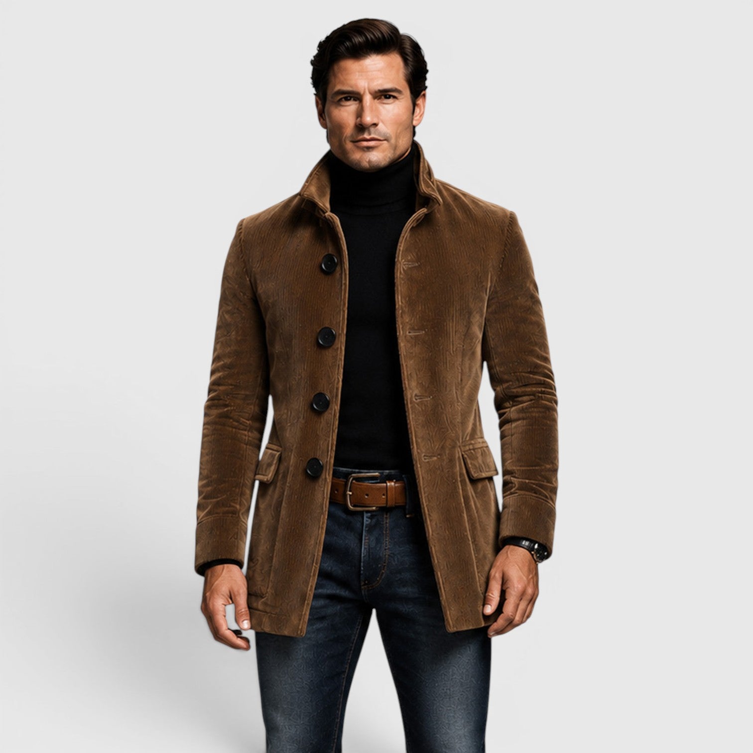 Monvaline | Men's Stand Collar Blazer for Smart Casual Outfits