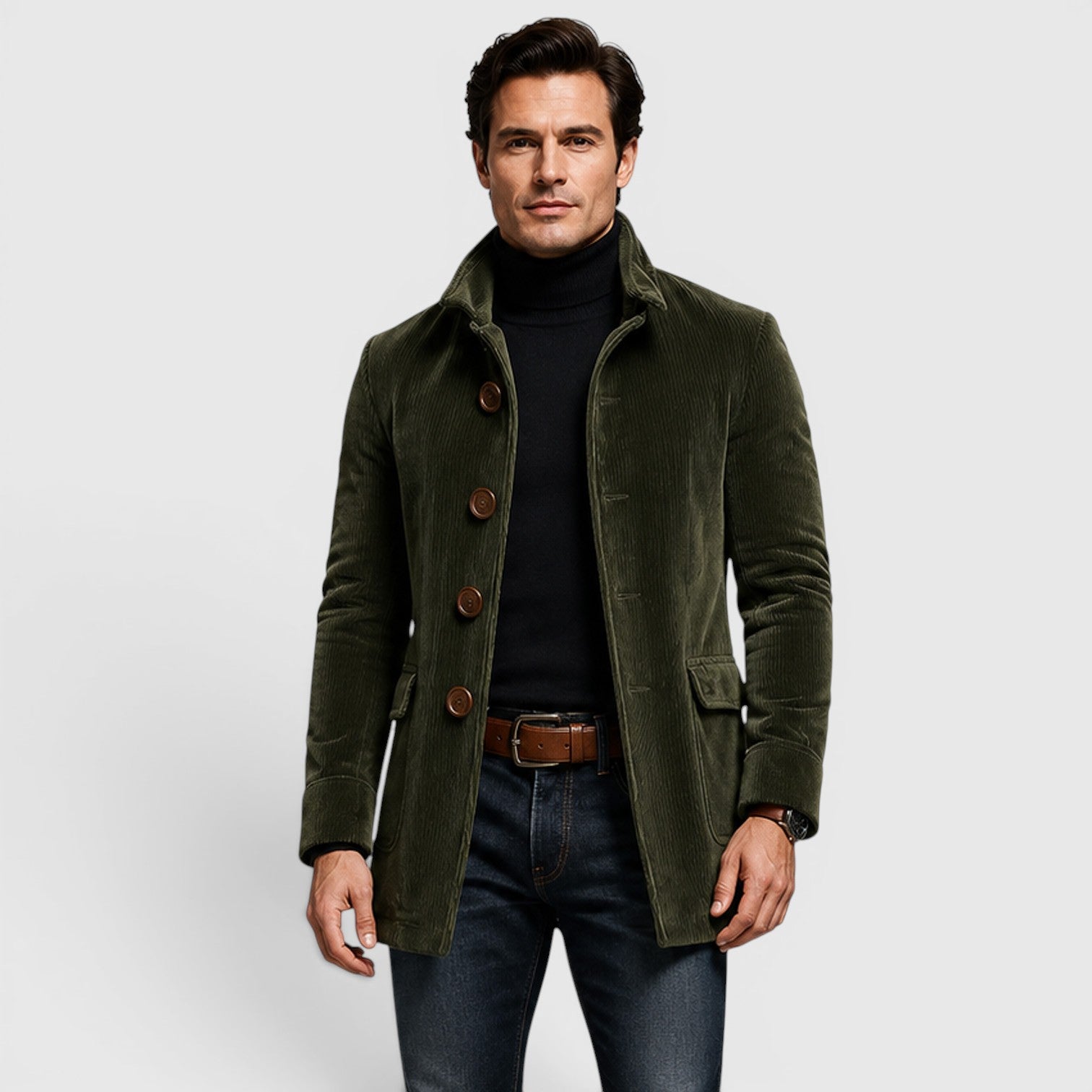 Monvaline | Men's Stand Collar Blazer for Smart Casual Outfits