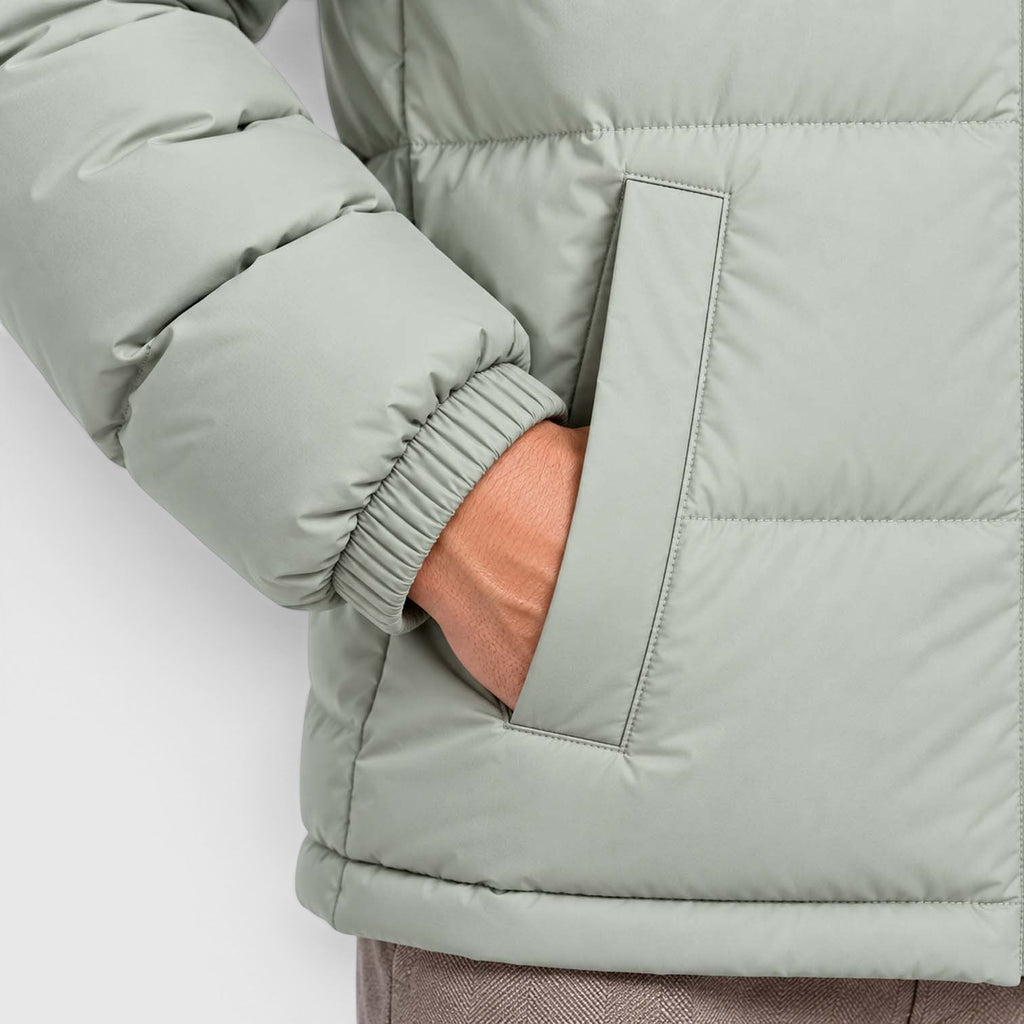 Monvaline | Men’s Reversible Puffer Jacket – Sherpa Lined Stand Collar