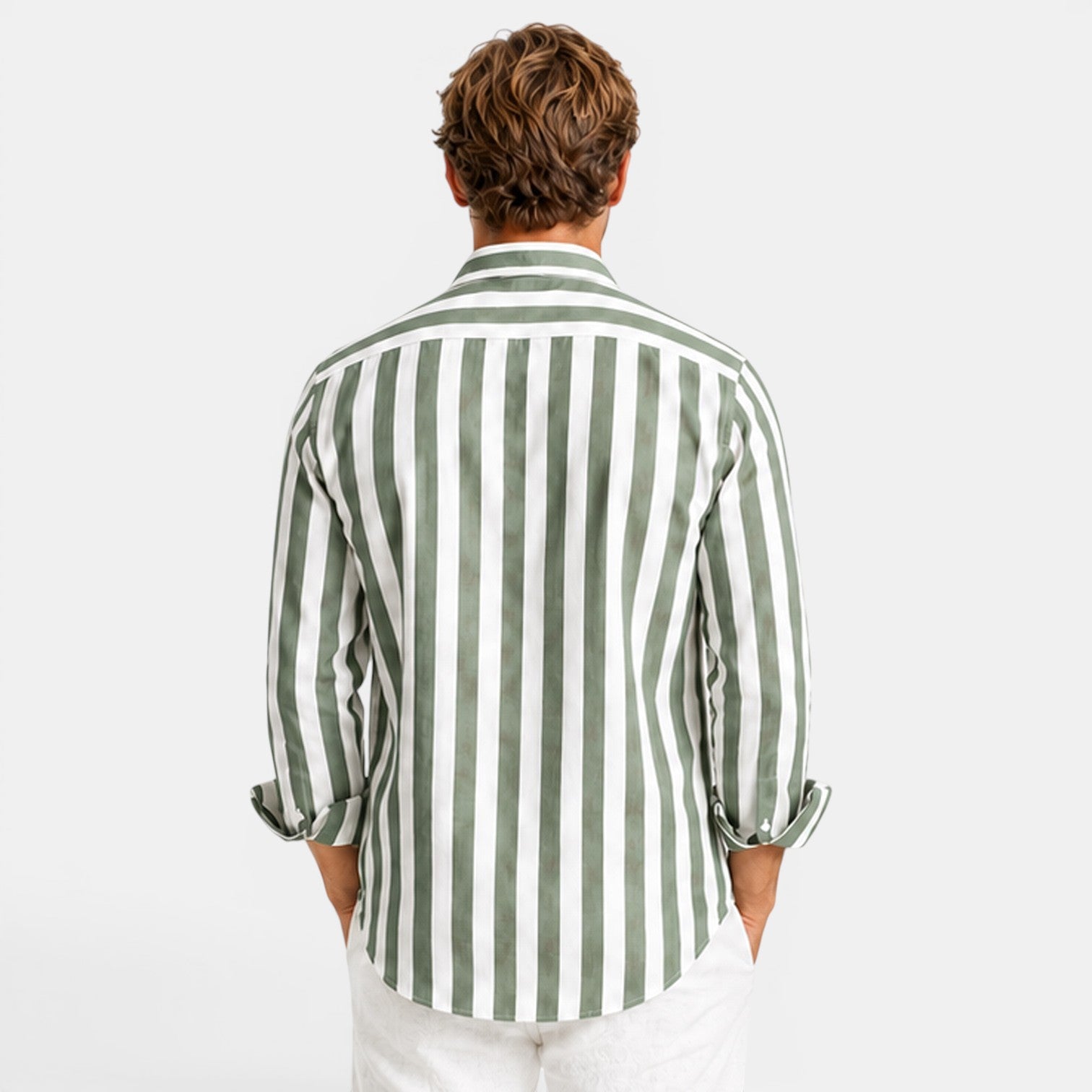 Monvaline | Men's Striped Polo Shirt Lightweight Comfort Slim Fit Summer Top
