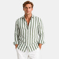 Monvaline | Men's Striped Polo Shirt Lightweight Comfort Slim Fit Summer Top