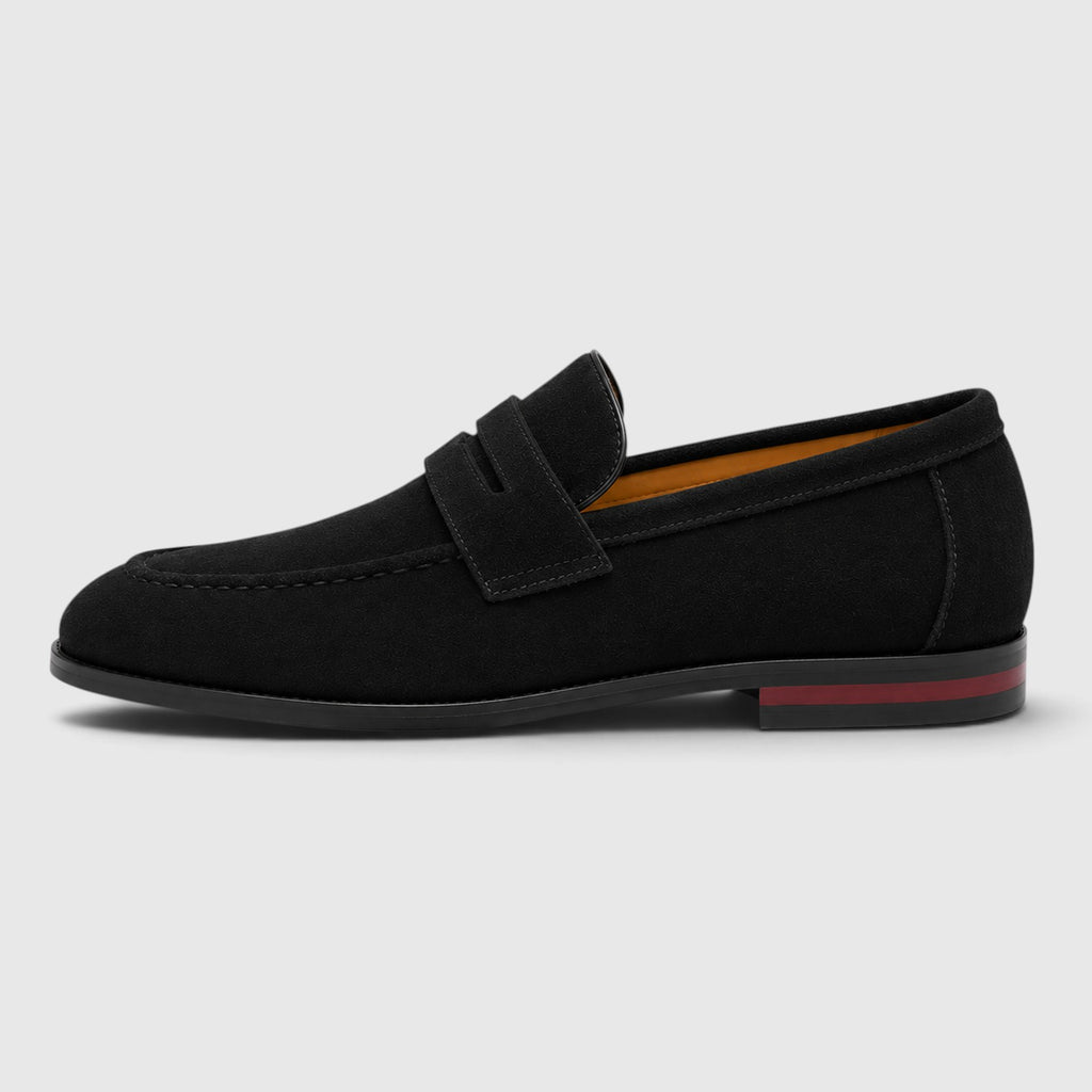 Monvaline | Men's Suede Penny Loafers – Smart Casual Shoes
