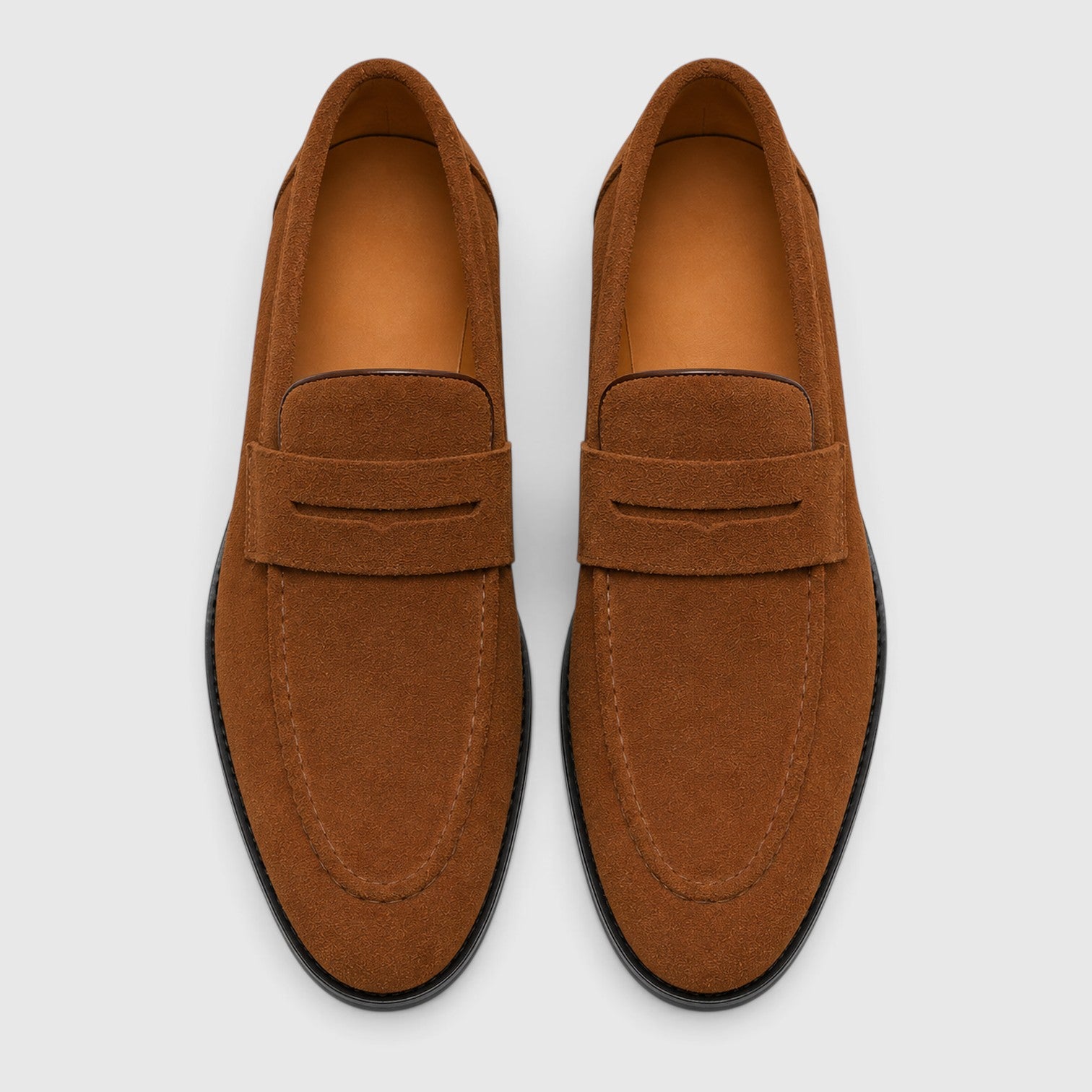 Monvaline | Men's Suede Penny Loafers – Smart Casual Shoes