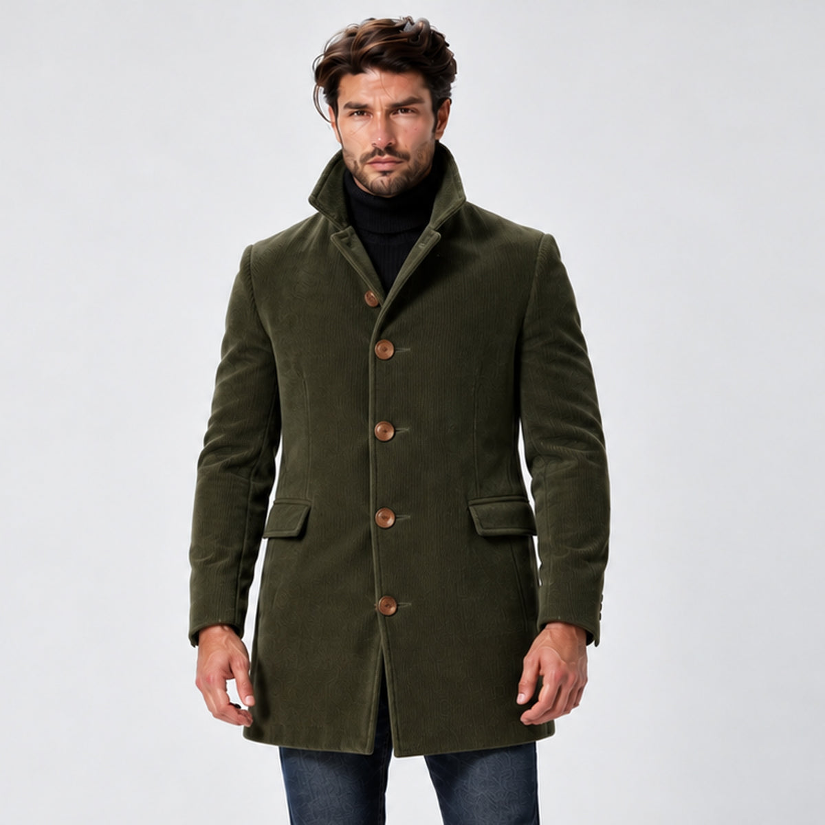 Monvaline | Men's Tailored Stand Collar Winter Coat