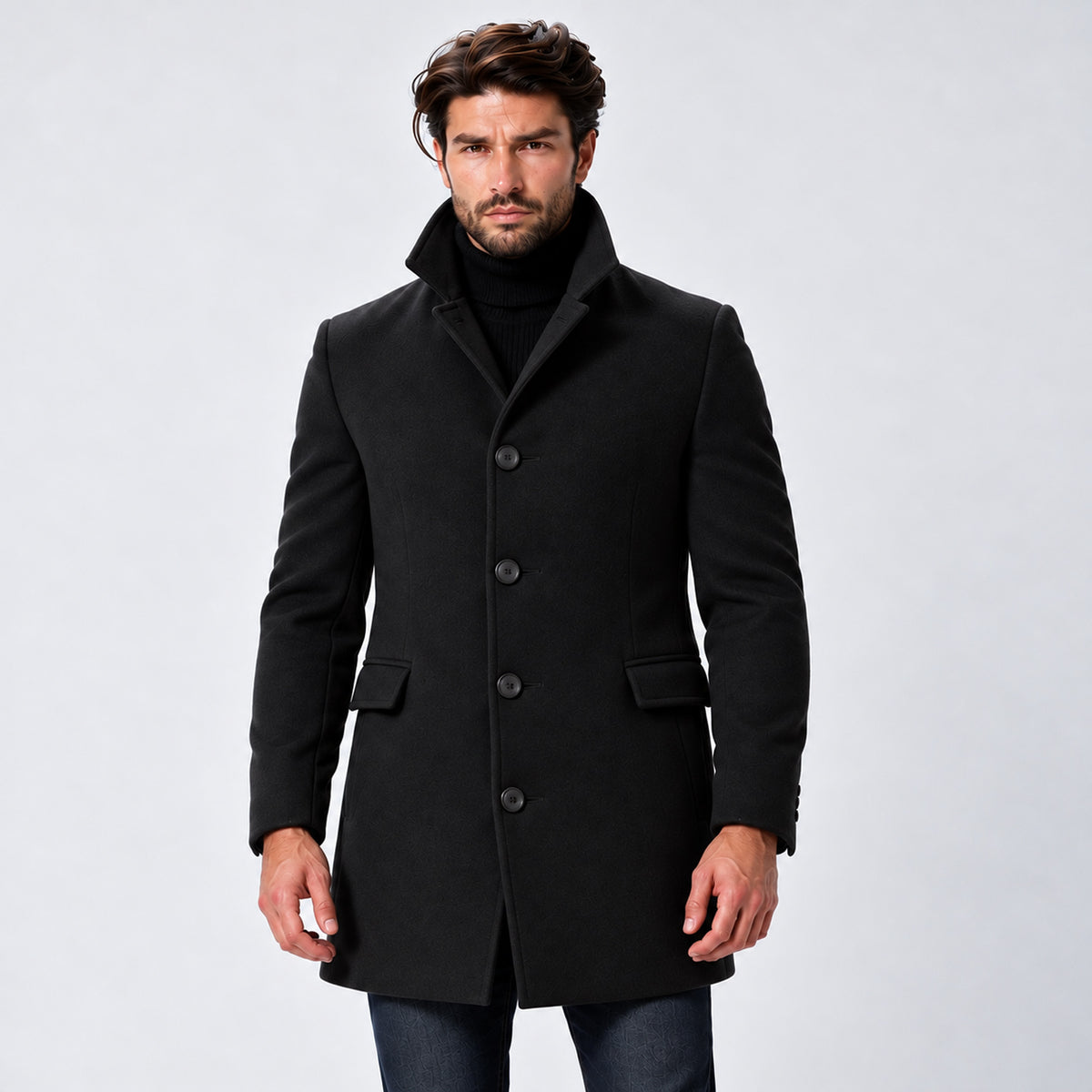 Monvaline | Men's Tailored Stand Collar Winter Coat