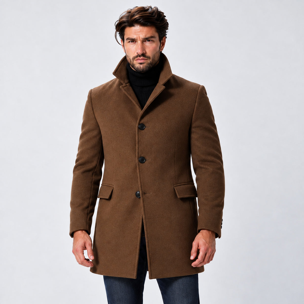 Monvaline | Men's Tailored Stand Collar Winter Coat