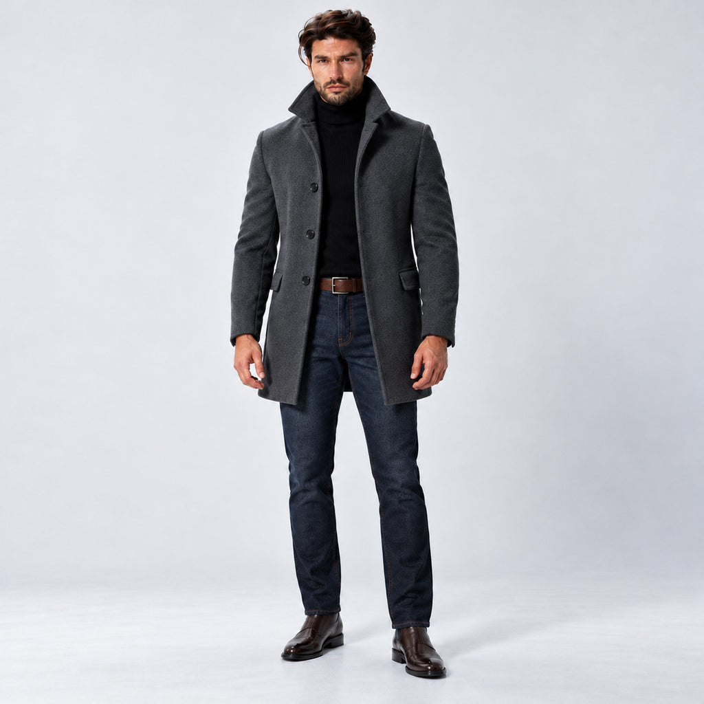 Monvaline | Men's Tailored Stand Collar Winter Coat