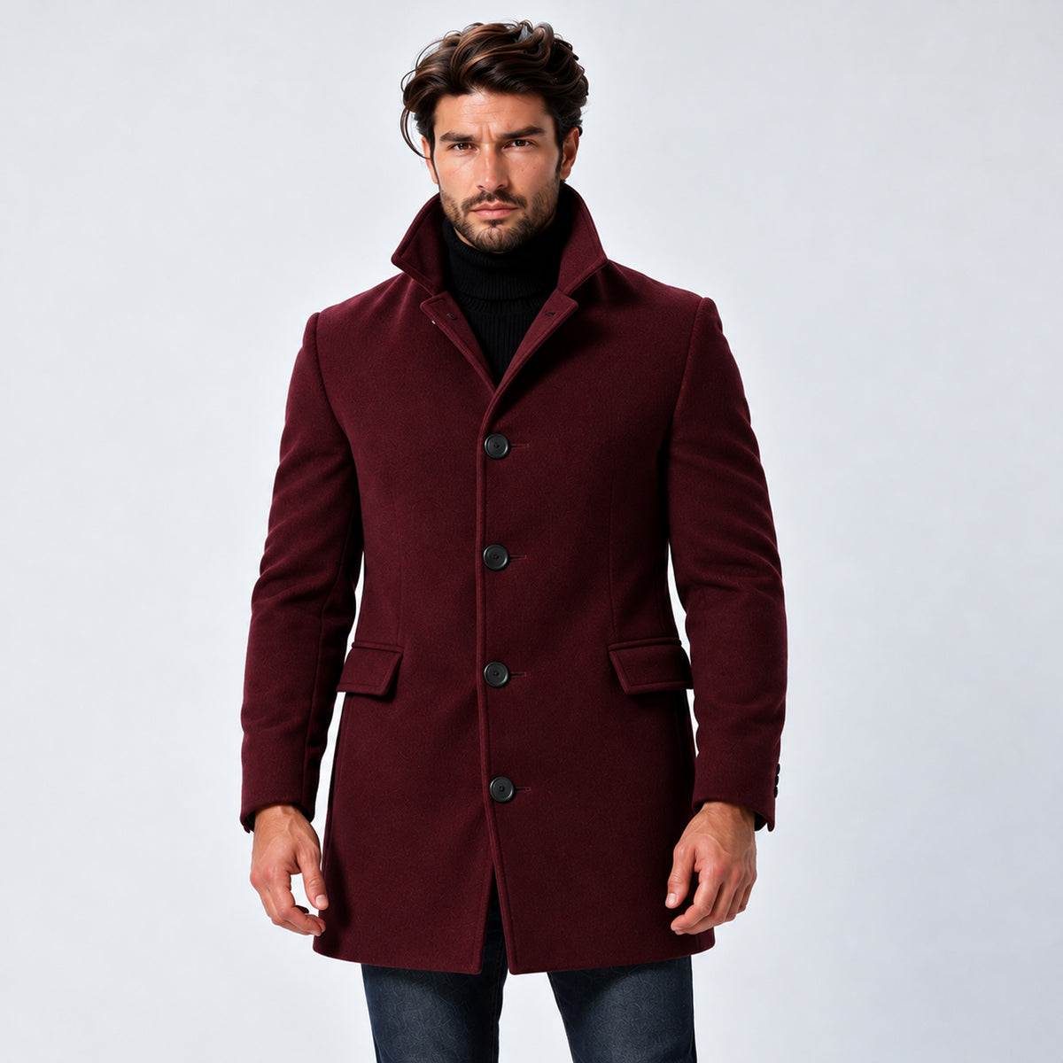 Monvaline | Men's Tailored Stand Collar Winter Coat