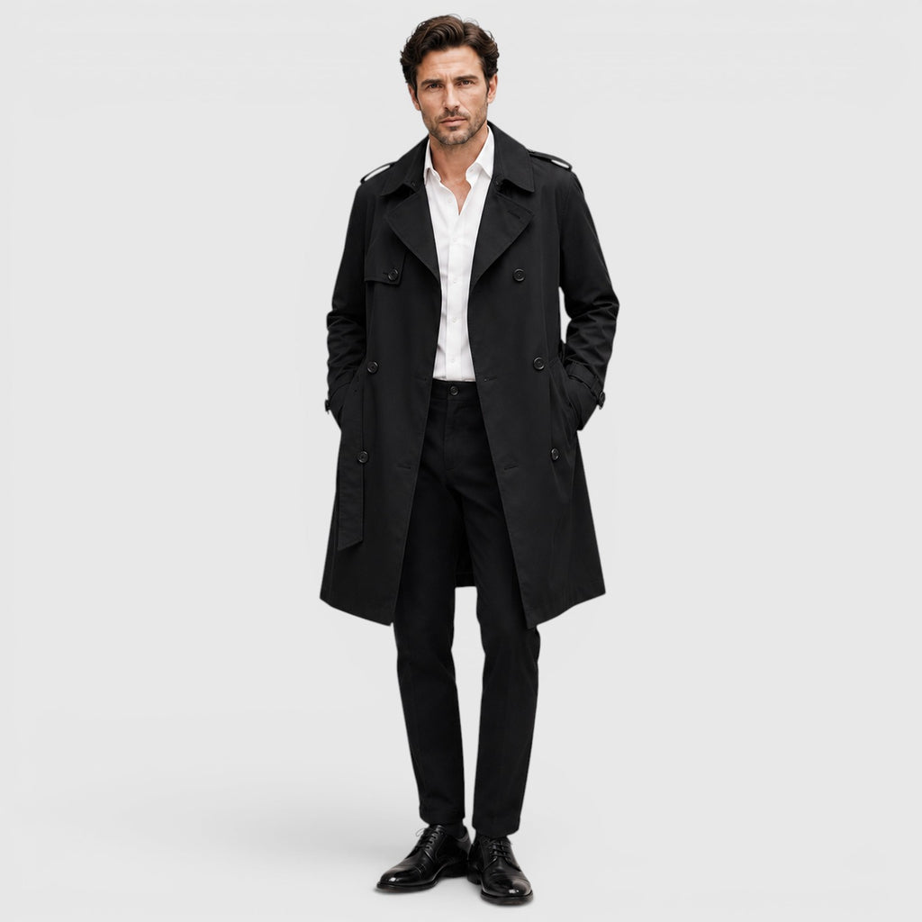 Monvaline | Men's Tailored Trench Coat for Smart Casual Outfits