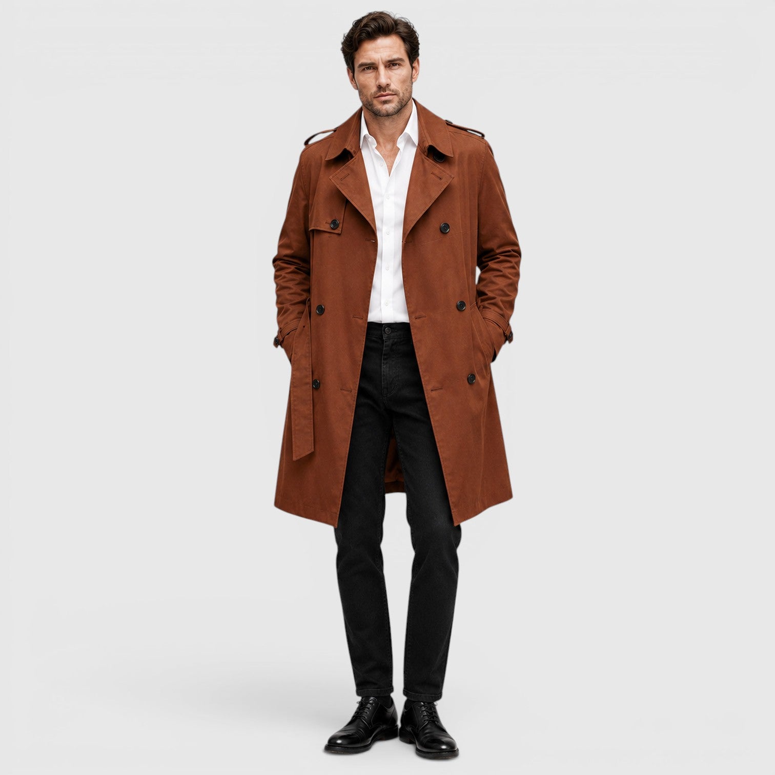 Monvaline | Men's Tailored Trench Coat for Smart Casual Outfits
