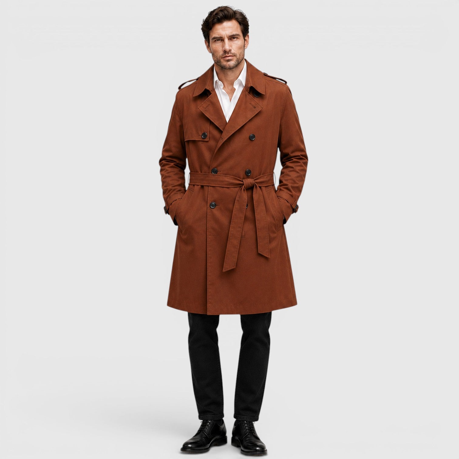 Monvaline | Men's Tailored Trench Coat for Smart Casual Outfits