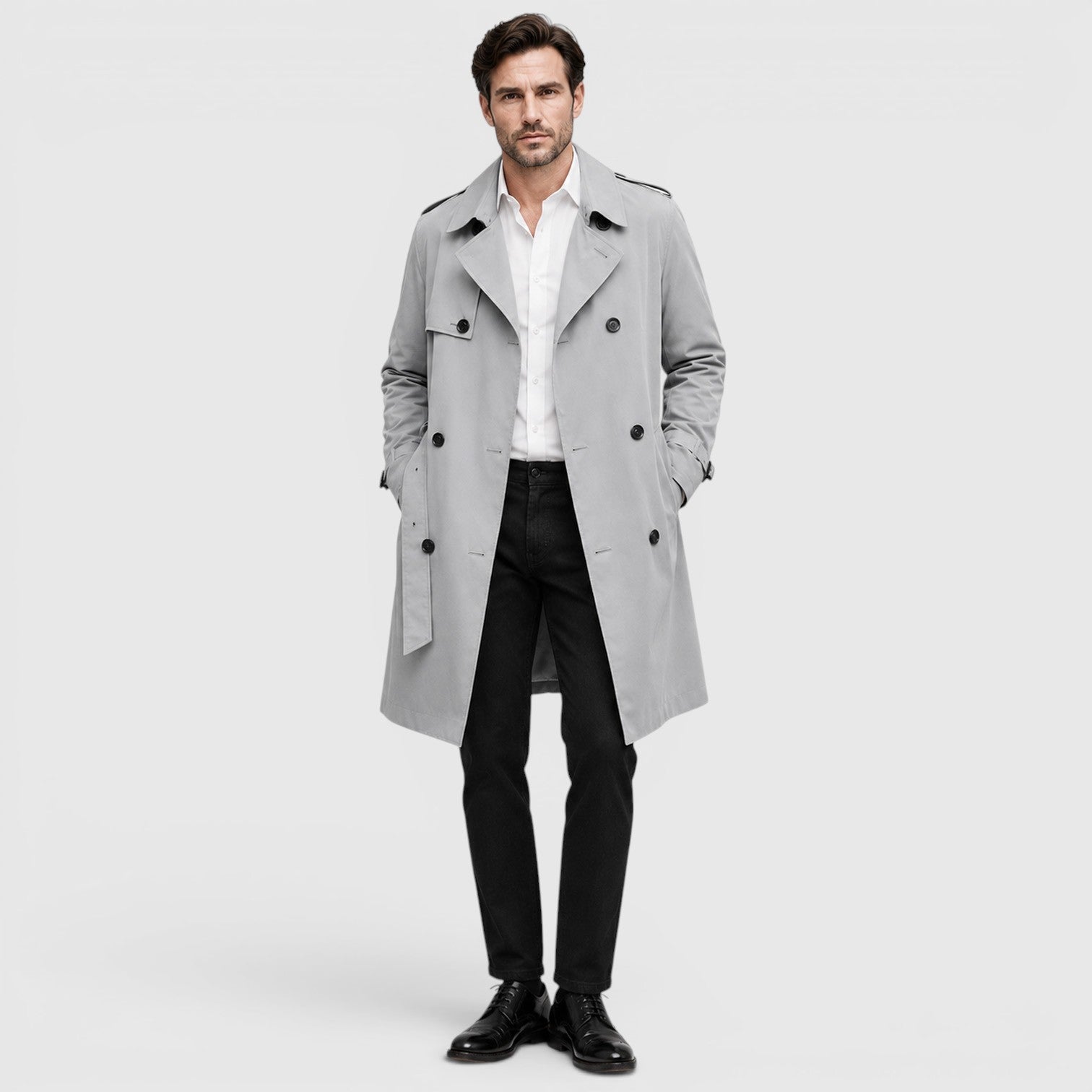 Monvaline | Men's Tailored Trench Coat for Smart Casual Outfits