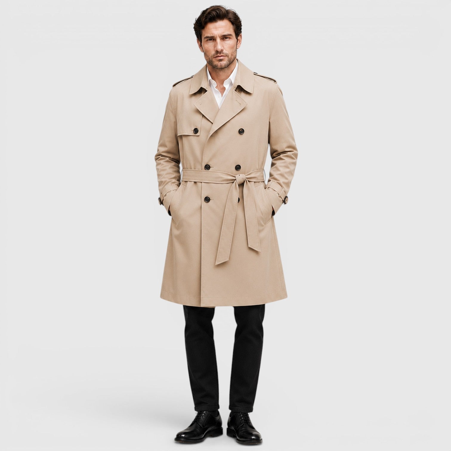 Monvaline | Men's Tailored Trench Coat for Smart Casual Outfits