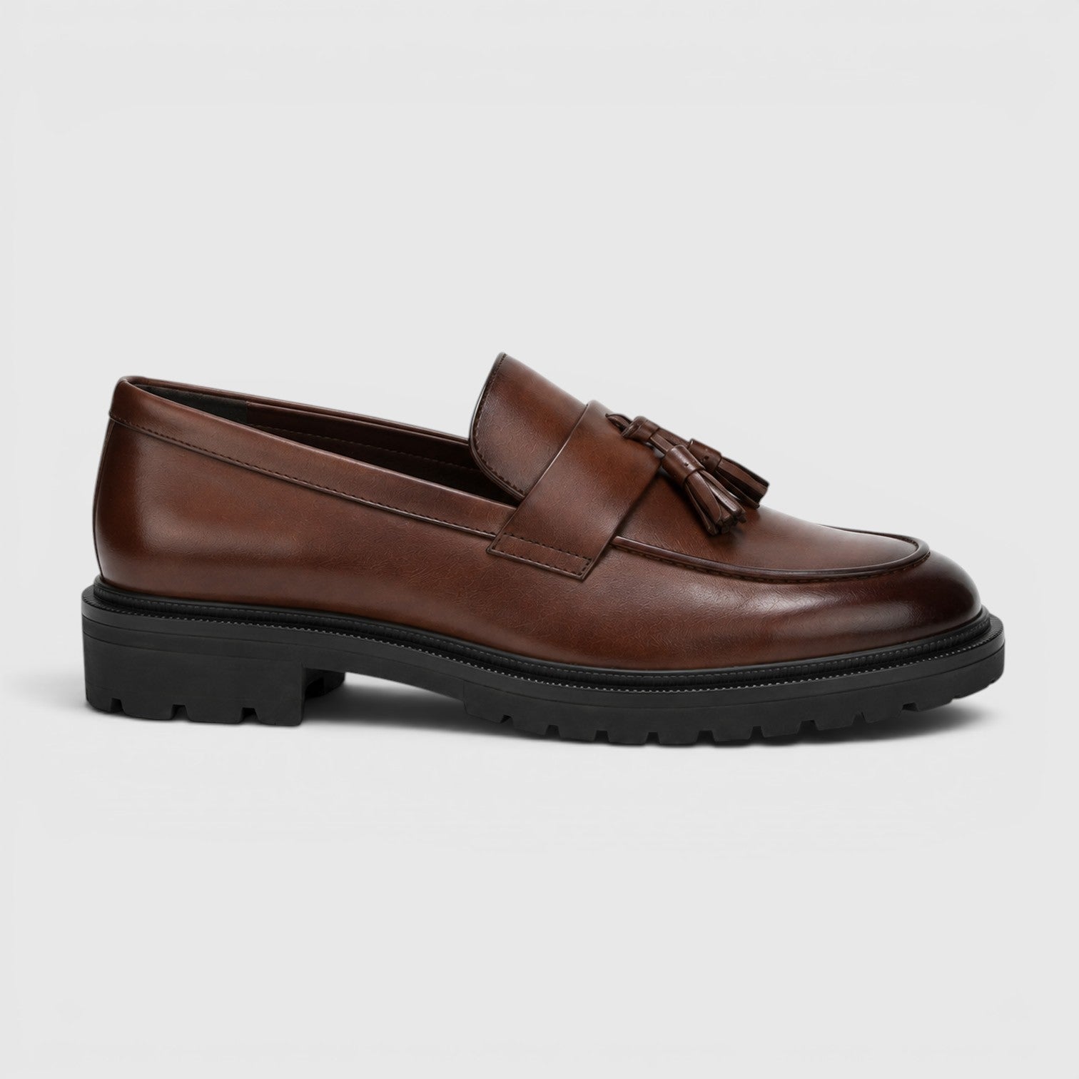 Monvaline | Men's Tassel Leather Loafers Comfortable Smart Casual Footwear