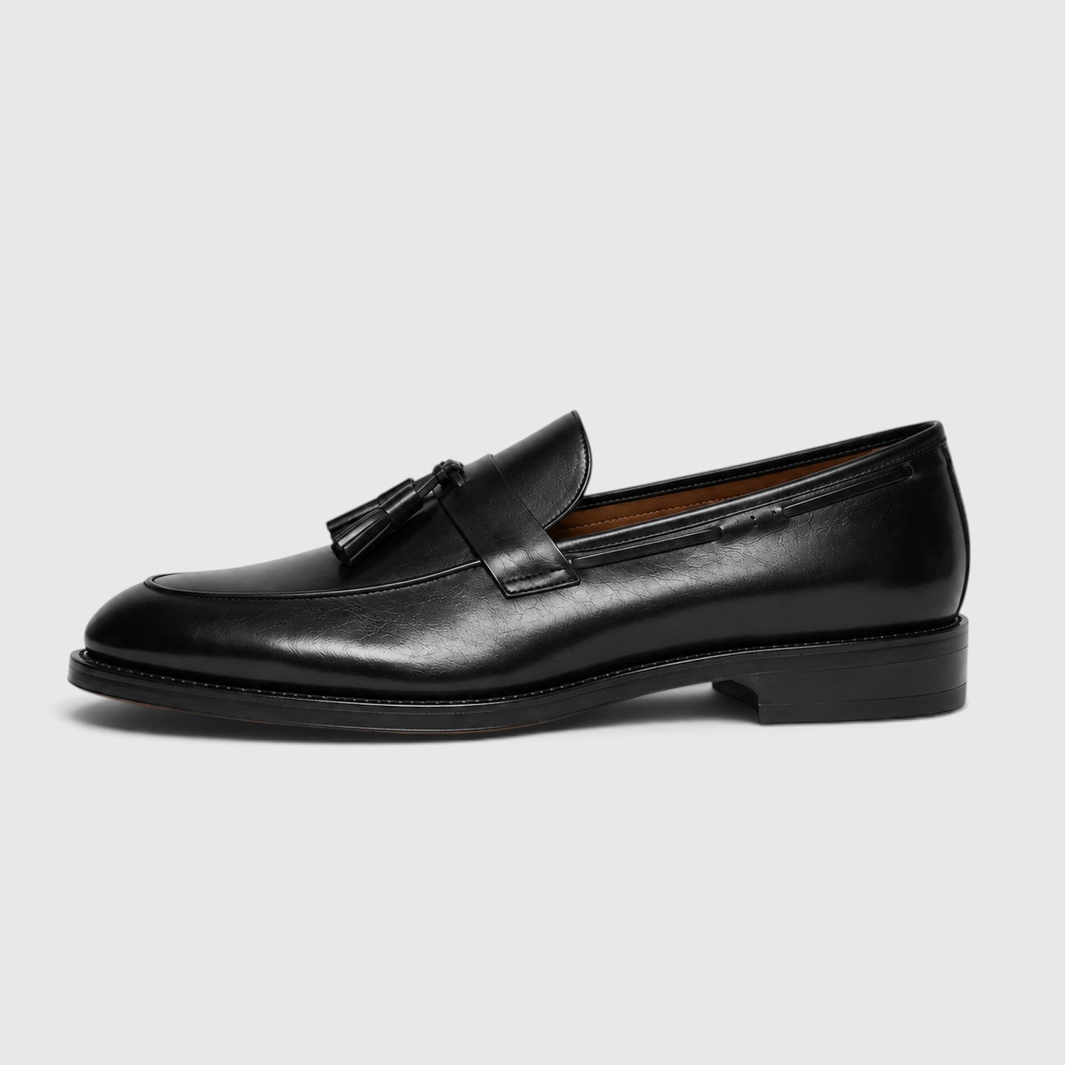 Monvaline | Men's Tassel Leather Loafers – Smart Casual Slip-On Shoes