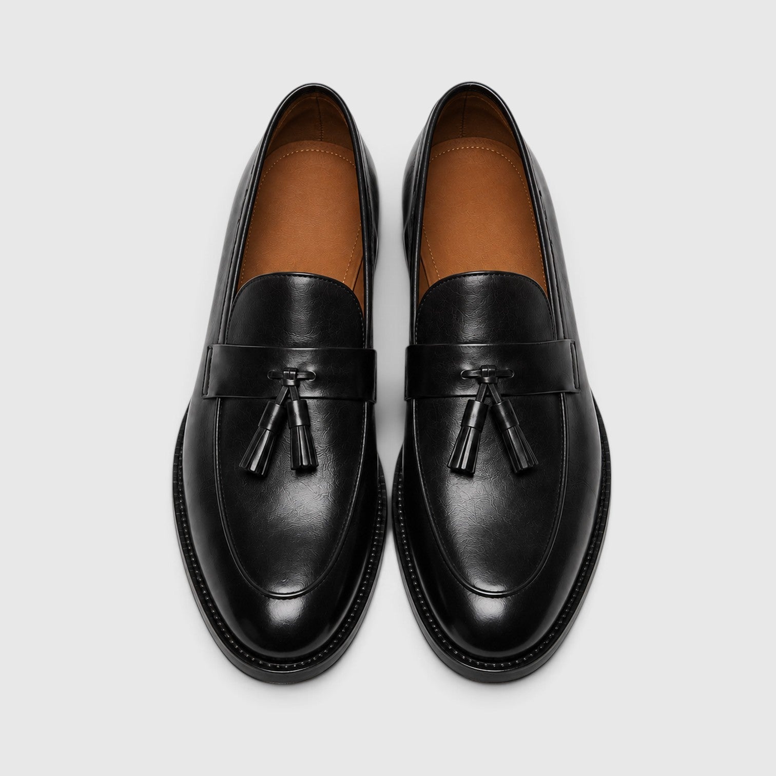 Monvaline | Men's Tassel Leather Loafers – Smart Casual Slip-On Shoes