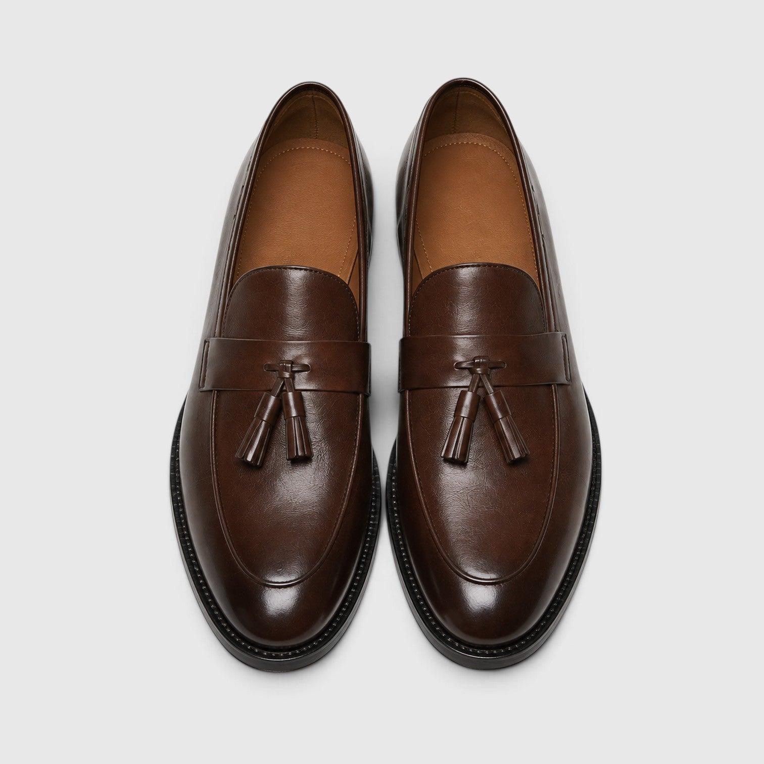 Monvaline | Men's Tassel Leather Loafers – Smart Casual Slip-On Shoes