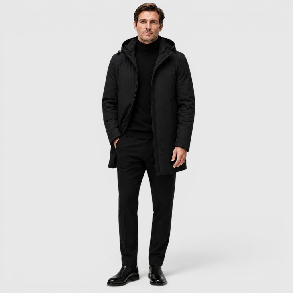 Monvaline | Men's Thick Hooded Jacket for Cold Weather Wear