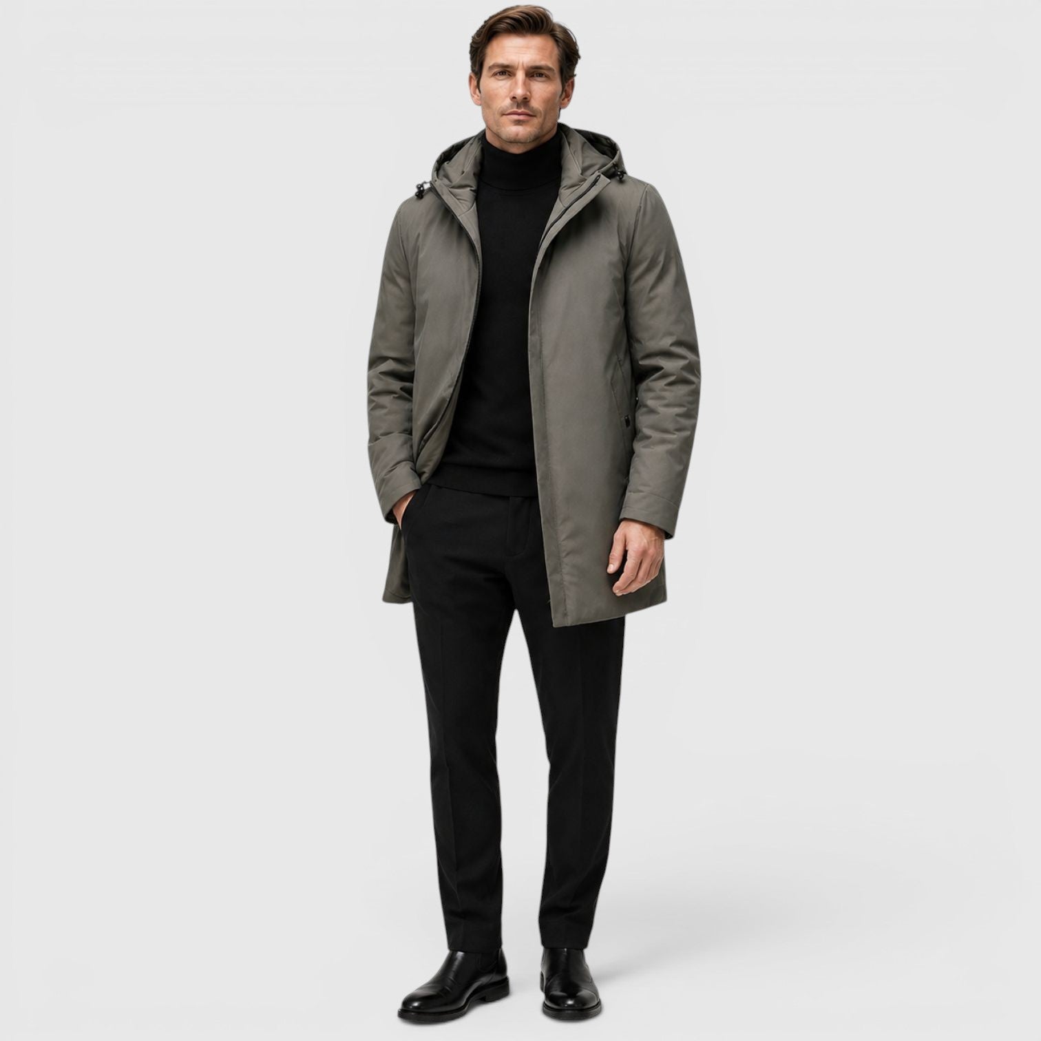 Monvaline | Men's Thick Hooded Jacket for Cold Weather Wear